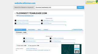 tlconnect.teamlease.com at WI. TLConnect :: Login - Website Informer