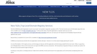 New TLDs | Top Level Domain Registry Services | Afilias