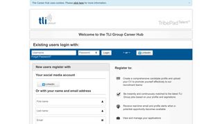 Welcome to the TLI Group Career Center - Register or Login