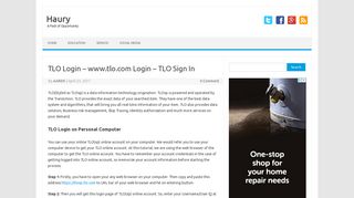 TLO Login - www.tlo.com Login - TLO Sign In - Haury