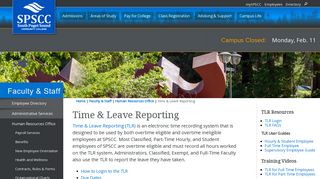 Time & Leave Reporting | South Puget Sound Community College
