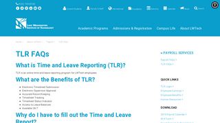 TLR FAQs | Lake Washington Institute of Technology