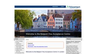 the Belgium Visa Acceptance Centre in London - TLScontact centre
