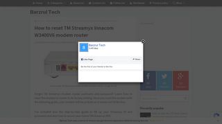 How to reset TM Streamyx modem or router - Barzrul Tech
