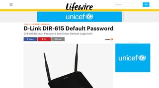 D-Link DIR-615 Default Password - Lifewire