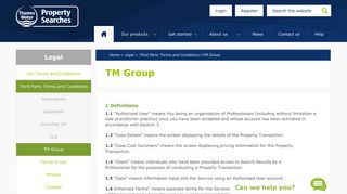 TM Group terms and conditions - Thames Water Property Searches