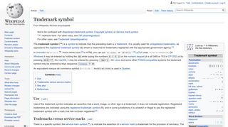 Trademark symbol - Wikipedia