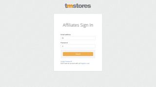 TM Stores Affiliate Program | Login