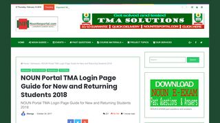 NOUN Portal TMA Login Page Guide for New and Returning Students ...