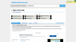 tma.t4ts.com at WI. Train 4 Trade Skills Online - Login - Website Informer