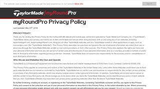 Privacy Policy | myRoundPro