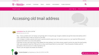Accessing old tmail address | T-Mobile Support