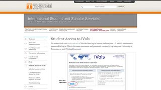 Student Access to iVols | International Student and Scholar Services