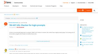 TM ART URL Checker for login prompts | BMC Communities