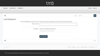 Lost Password | TMB