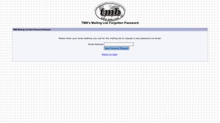 Mailing List: Forgot Password - TMB
