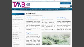 Retail Services - Our Other Retail / Online Services And Banking ...