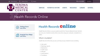 Health Records Online | Texoma Medical Center