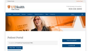 Patient Portal | UT Health East Texas