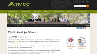 Access TMCC Email - Truckee Meadows Community College