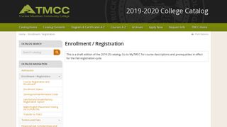 Enrollment / Registration - Truckee Meadows ... - TMCC Catalog