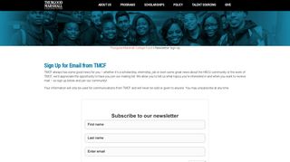 Newsletter Sign Up | Thurgood Marshall College Fund