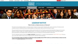 Leadership Institute | Thurgood Marshall College Fund