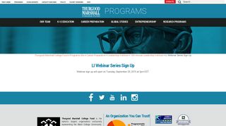 LI Webinar Series Sign Up | Thurgood Marshall College Fund