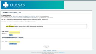 TMDSAS Evaluator Portal Login
