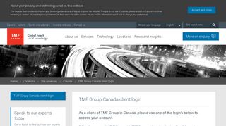 TMF Group Canada client login