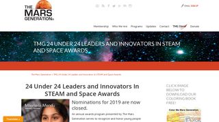 TMG 24 Under 24 Leaders and Innovators In STEAM and Space ...