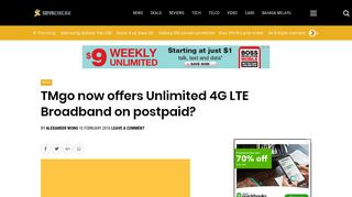 TMgo now offers Unlimited 4G LTE Broadband on postpaid ...