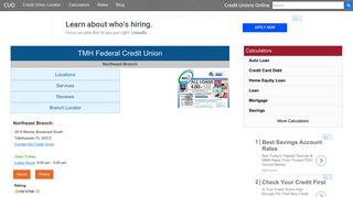 TMH Federal Credit Union - Credit Unions Online