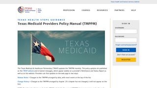 Texas Medicaid Providers Policy Manual (TMPPM) | Texas Health Steps