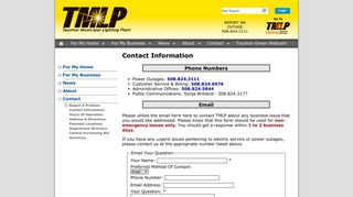 Contact Information - Taunton Municipal Lighting Plant Home Page