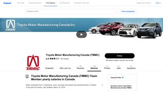 Toyota Motor Manufacturing Canada (TMMC) Team Member ...