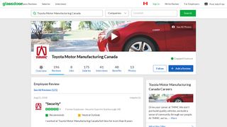 Toyota Motor Manufacturing Canada - What happened to you TMMC ...