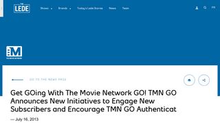 Get GOing With The Movie Network GO! TMN GO Announces New ...