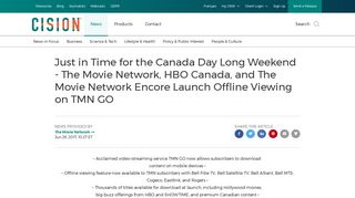 Just in Time for the Canada Day Long Weekend - The Movie Network ...