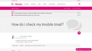 How do i check my tmobile tmail? | T-Mobile Support