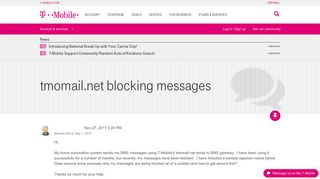 tmomail.net blocking messages | T-Mobile Support