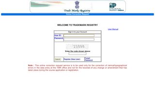 Trade Marks Registry Online Correction Request WELCOME TO ...