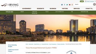 Texas Municipal Retirement System (TMRS) | Irving, TX - Official Website