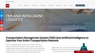 Transportation Management System TMS - One Network Enterprises