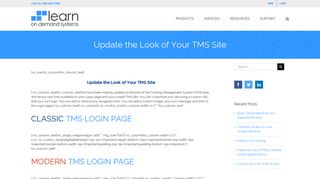 Update the Look of Your TMS Site - Learn on Demand Systems