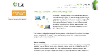 TMS by Accruent - CMMS Data Migration - Facilities Survey Inc.