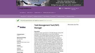 Task Management Tool (TMT) Manager in SHAW AIR FORCE BASE ...