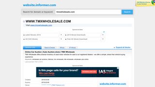tmxwholesale.com at WI. Online Car Auction | Auto Auction-clone ...