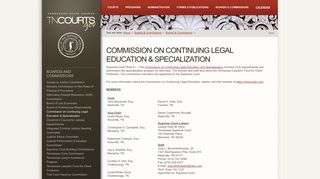 Commission on Continuing Legal Education & Specialization ...