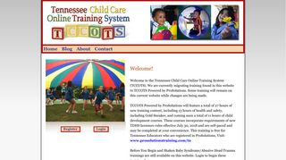 Welcome to Tennessee Childcare Online Training System